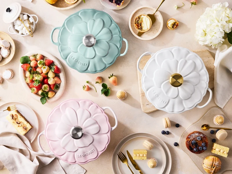 Le Creuset Bräter Blume Signature rund pêche 26cm