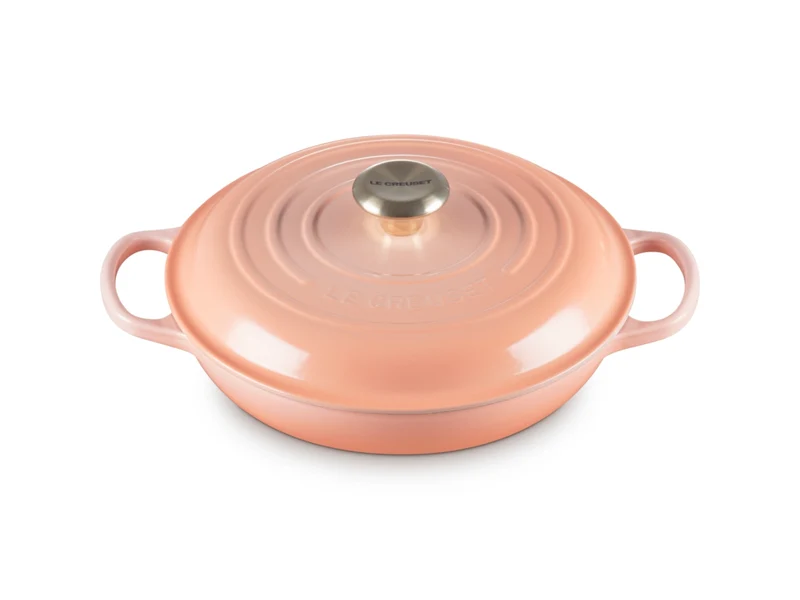 Le Creuset Gourmet-Profitopf Signature rund mit Goldknopf pêche 26cm
