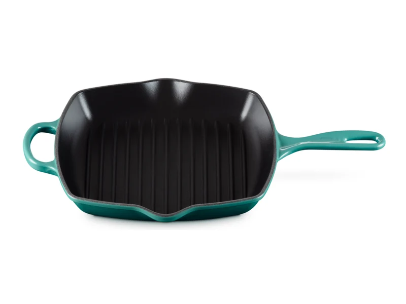 Le Creuset Grillpfanne Signature quadratisch bleu riviera 26cm