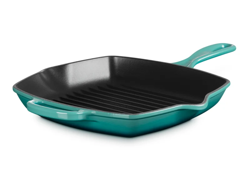 Le Creuset Grillpfanne Signature quadratisch bleu riviera 26cm