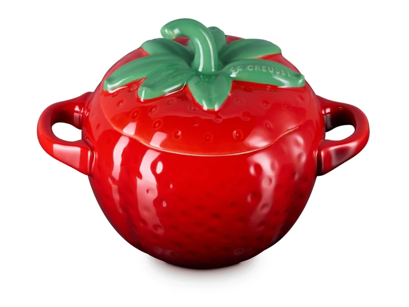 Le Creuset Mini-Cocotte Erdbeere rund kirschrot