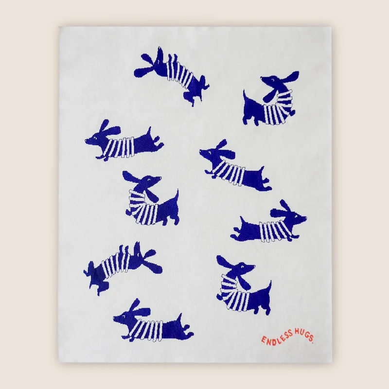 Babydecke "Dachshund" Blue
