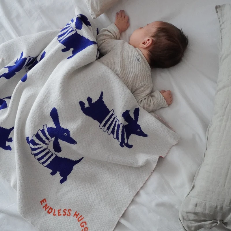 Babydecke "Dachshund" Blue