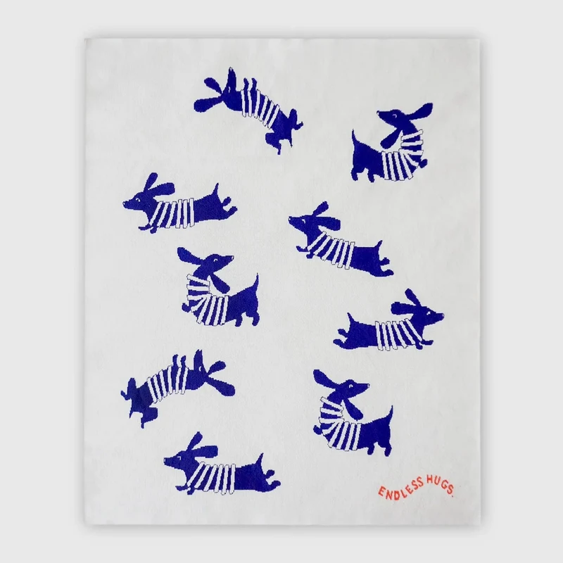 Babydecke "Dachshund" Blue