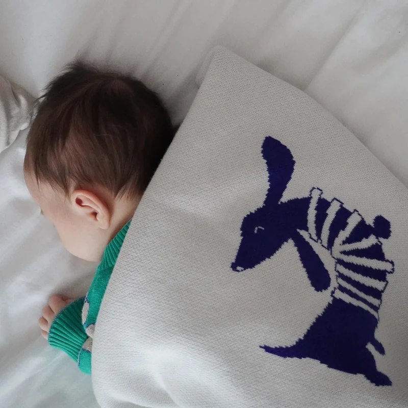 Babydecke "Dachshund" Blue