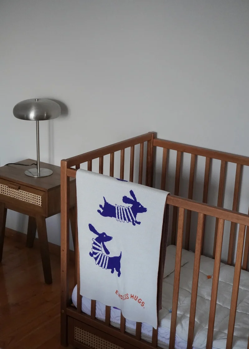 Babydecke "Dachshund" Blue