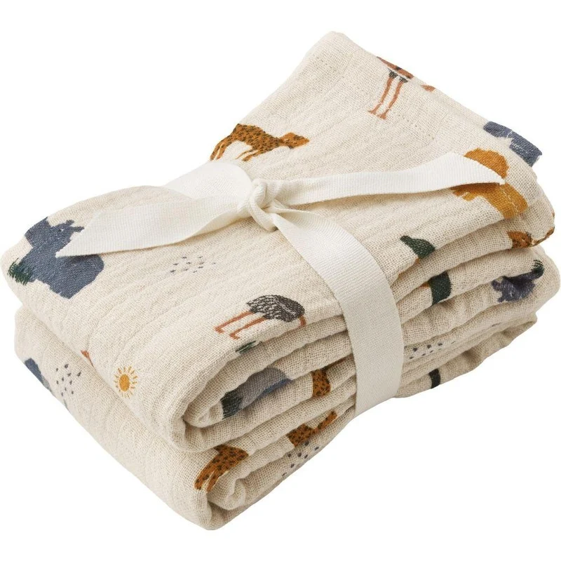Mulltücher "Safari sandy/mix" 2er Pack