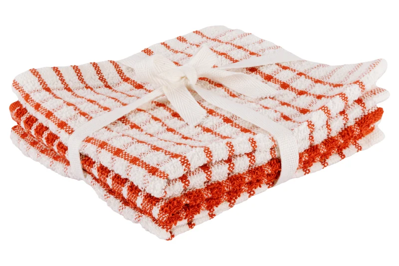 Cosy & Trendy Spültuch Stoff Rost 30 x 30 cm - 3-teilig