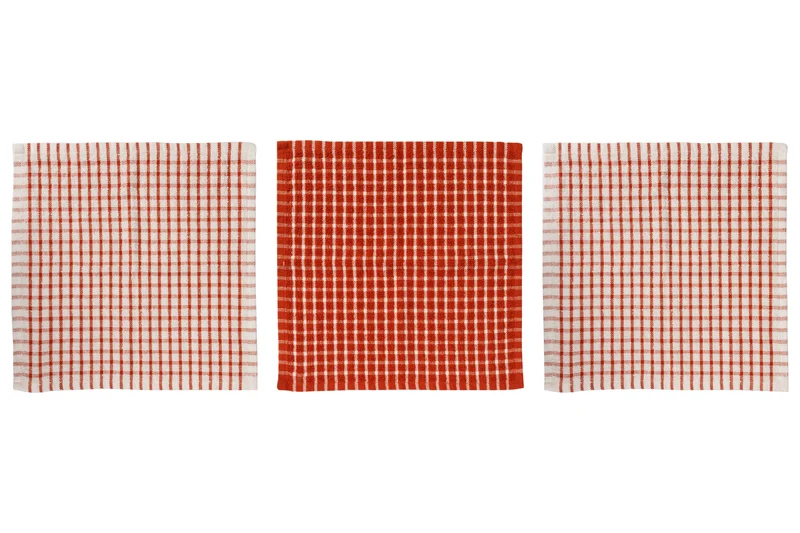 Cosy & Trendy Spültuch Stoff Rost 30 x 30 cm - 3-teilig