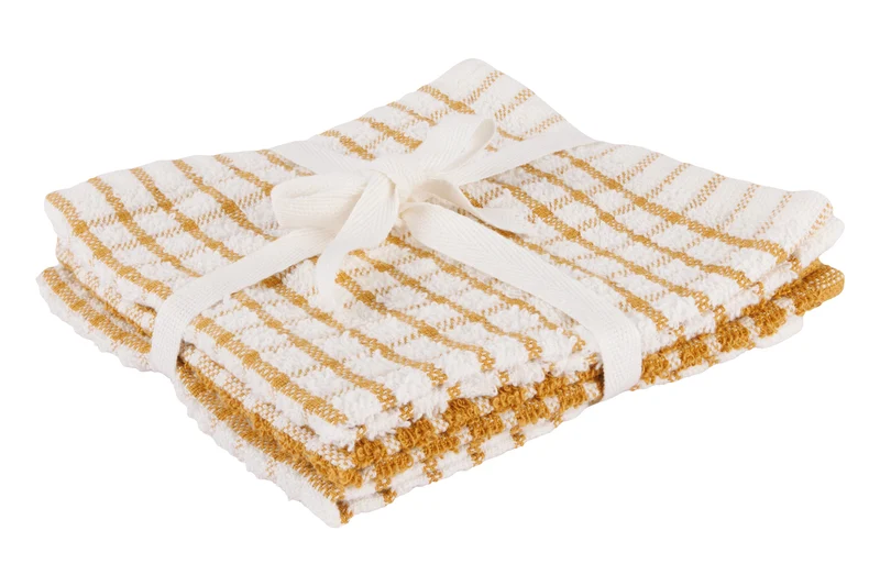 Cosy & Trendy Spültuch Stoff Amber Gold 30 x 30 cm - 3-teilig