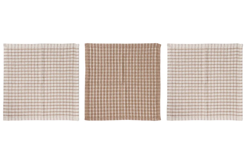 Cosy & Trendy Spültuch Stoff Sand 30 x 30 cm - 3-teilig