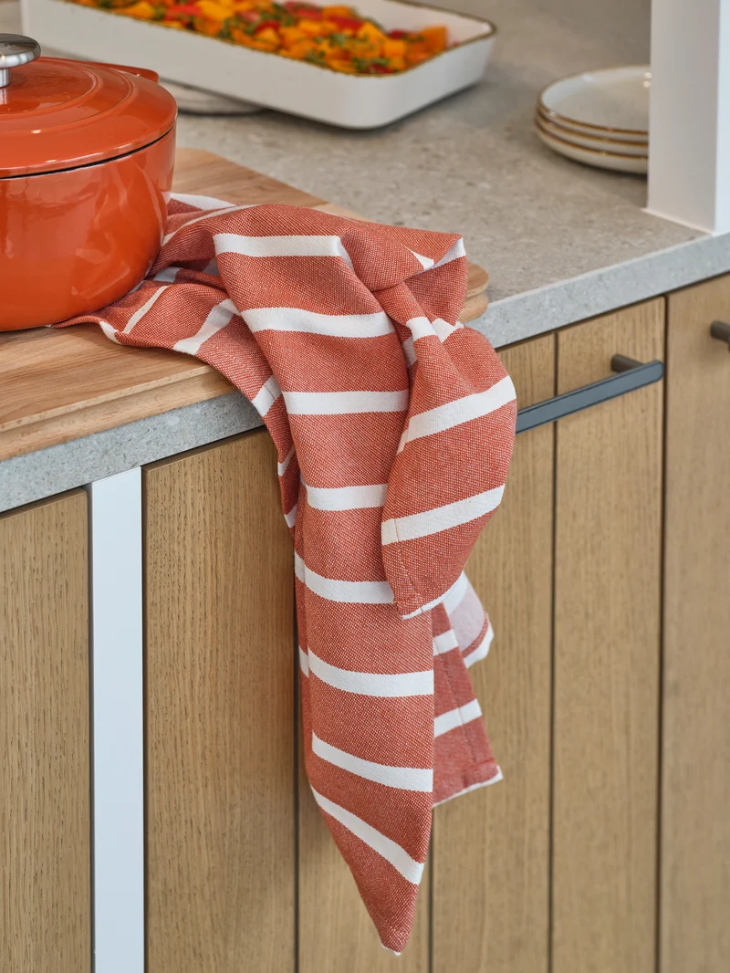 Cosy & Trendy Geschirrtücher Stoff Rost 50 x 70 cm - 3-teilig