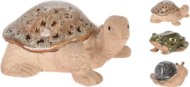 Gartenfigur Porzellan 3er-Set, verschiedene Designs, 8,8 x 11,5 x 6 cm