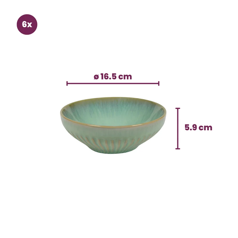 Cookinglife Suppenschalen / Schalen Aqua Maris ø 16,5 cm - 6 Stück
