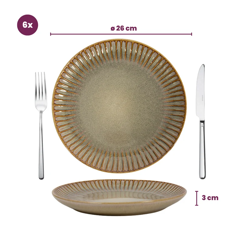 Cookinglife Speiseteller Aqua Maris ø 26 cm - 6 Stück
