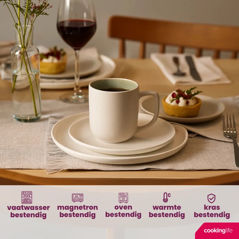 Cookinglife Tassen Mosgrün 390 ml - 6 Stück