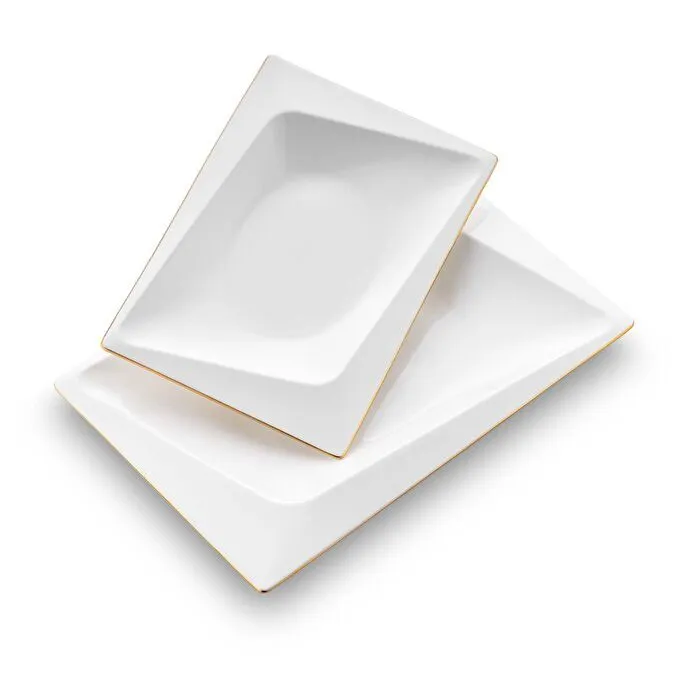 Jumbo Fold Gold 58-teiliges eckiges Tafelservice für 12 Personen
