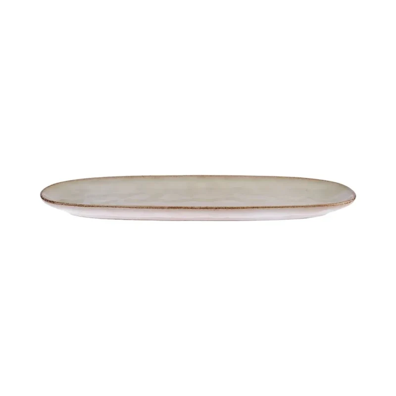 Karaca Aria Reactive Glaze Servierplatte, 38cm, Beige