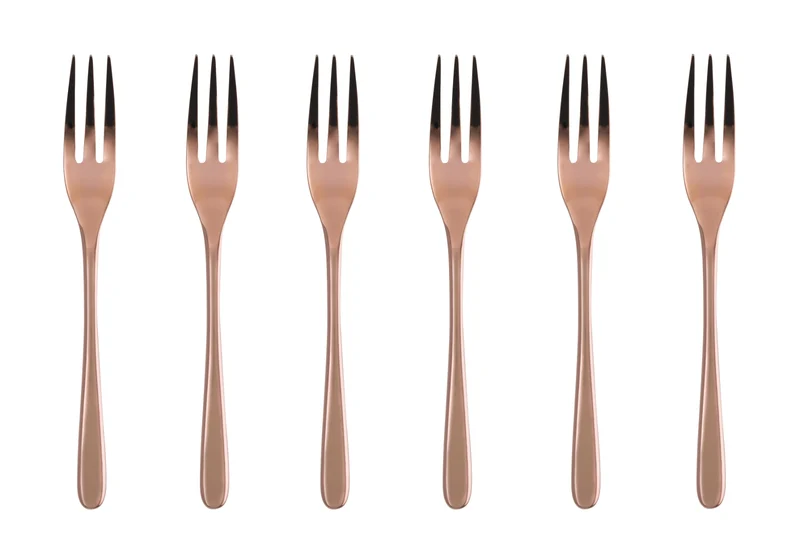 Sambonet Taste Kuchengabeln Set6 Edelstahl/PVD Kupfer
