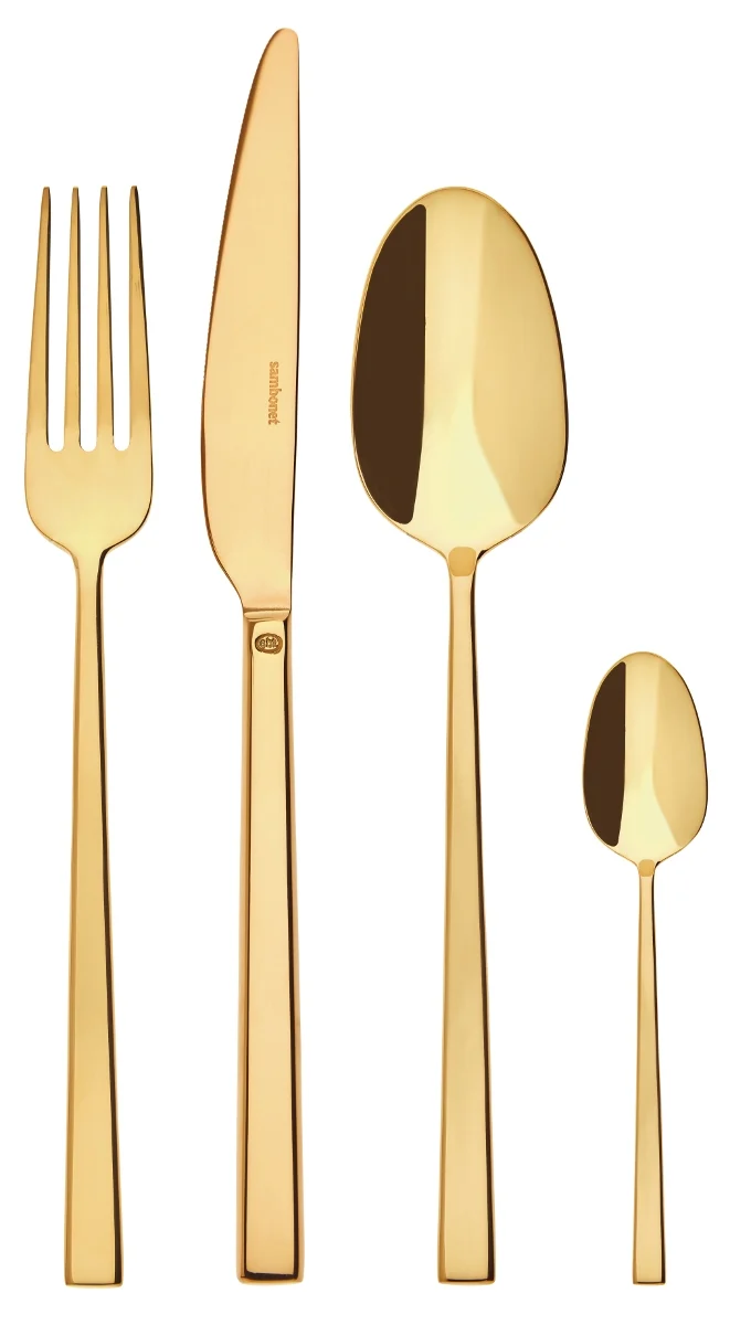 Sambonet Rock Besteck 24tlg Vh Edelstahl/PVD Gold