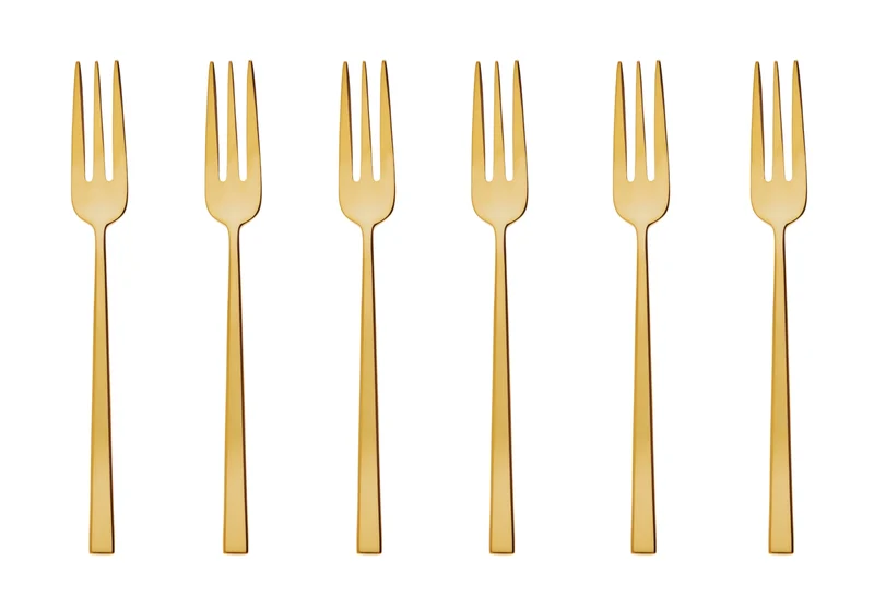 Sambonet Rock Kuchengabel Set6 Edelstahl/PVD Gold