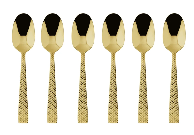 Sambonet Cortina Mokkalöffel Set6 Edelstahl/PVD Gold