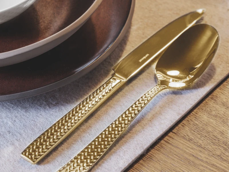 Sambonet Cortina Mokkalöffel Set6 Edelstahl/PVD Gold