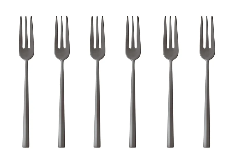 Sambonet Rock Kuchengabel Set6 Edelstahl/PVD 2Black