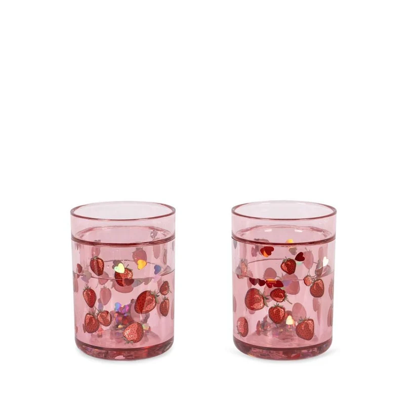 Glitzerbecher 2er Set Fragola