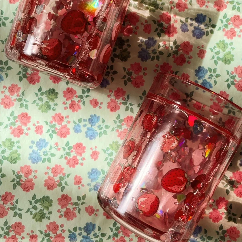Glitzerbecher 2er Set Fragola