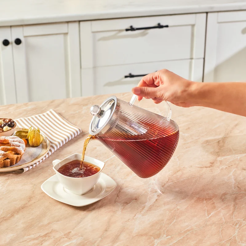 Karaca Lumira Borosilikat Glas Teekanne, 1200 Ml