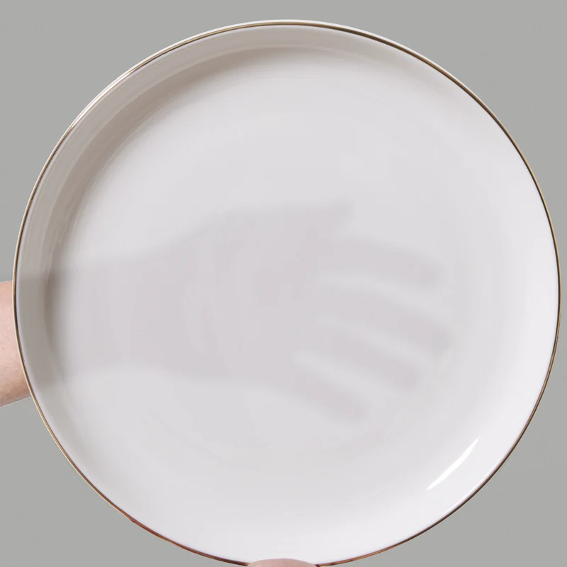 Karaca Stream Bone China Favaro 53-teiliges Tafelservice für 12 Personen, Gold