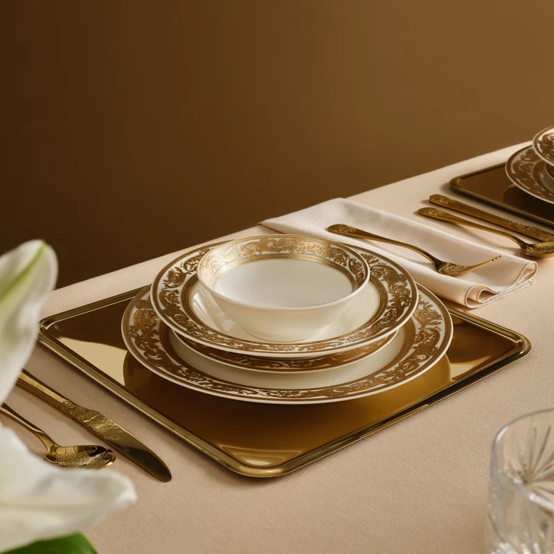 Karaca Elegance Bone Isola 24-Teiliges Tafelservice Für 6 Personen, Mehrfarbig