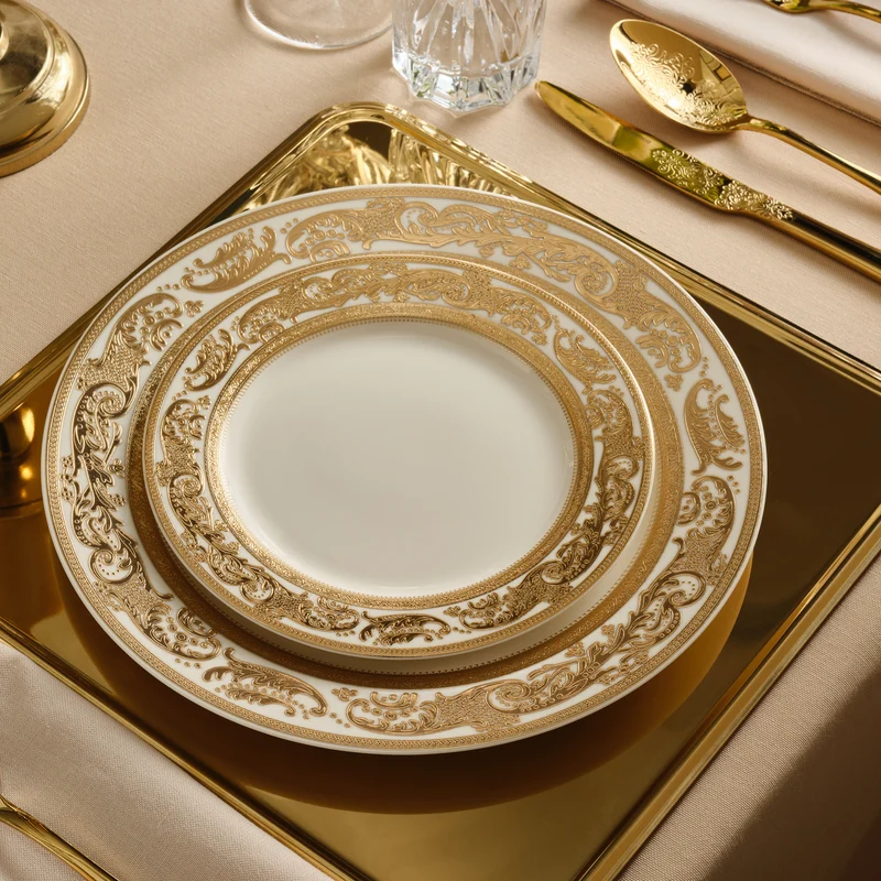 Karaca Elegance Bone Isola 24-Teiliges Tafelservice Für 6 Personen, Mehrfarbig