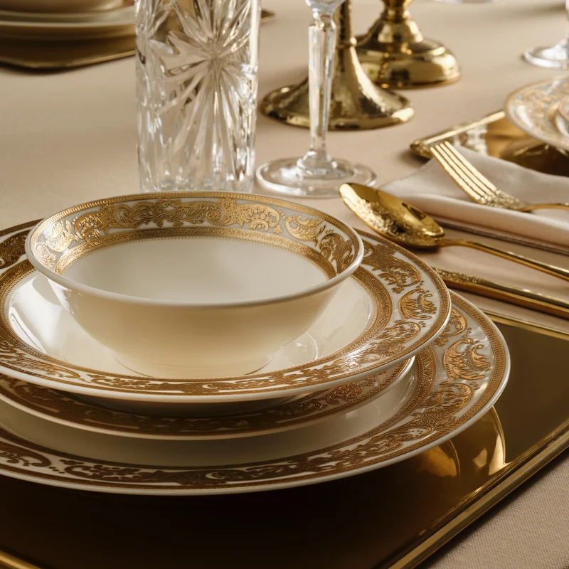 Karaca Elegance Bone Isola 24-Teiliges Tafelservice Für 6 Personen, Mehrfarbig