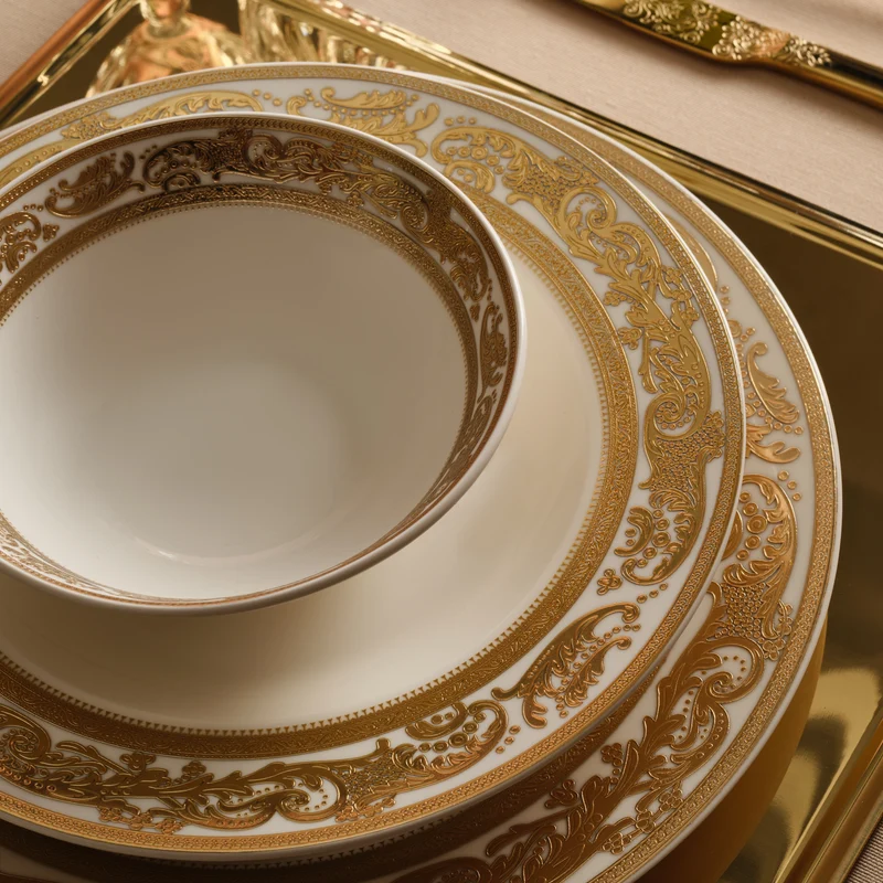 Karaca Elegance Bone Isola 24-Teiliges Tafelservice Für 6 Personen, Mehrfarbig