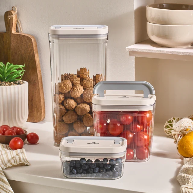 Karaca Flex 2-teiliges Aufbewahrungsbehälter-Set, 520 ml, Transparent