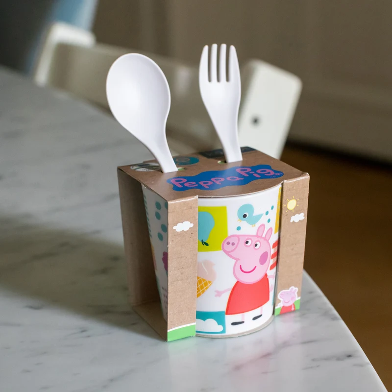Becher + Besteckset EASY EATER SET PEPPA PIG 3- teiliges Set