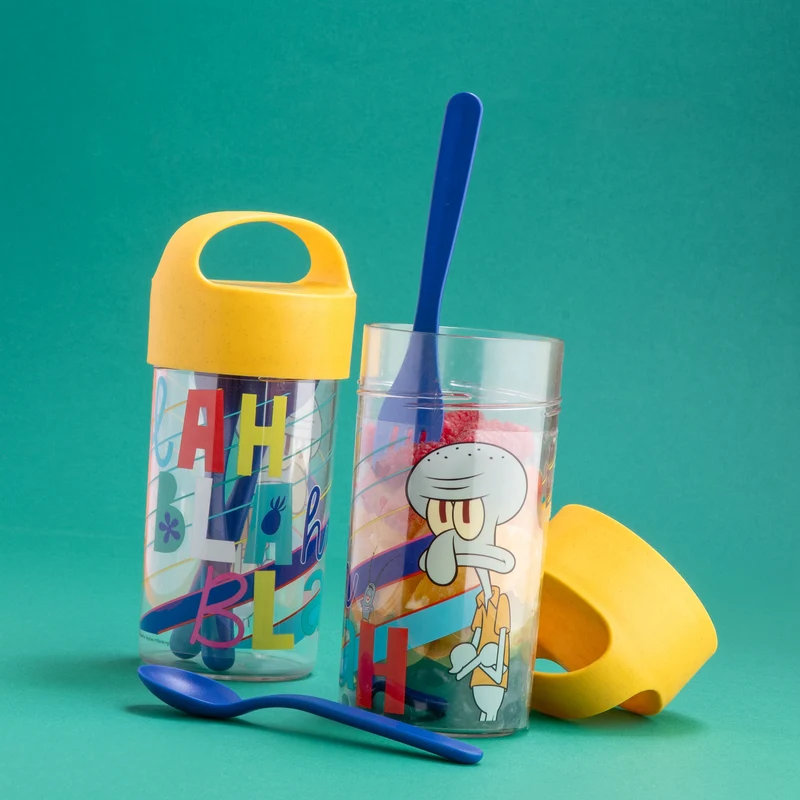 Snackpot / Trinkflasche + Besteck BUDDY SNACK 0,5 SPONGEBOB SQUIDWARD