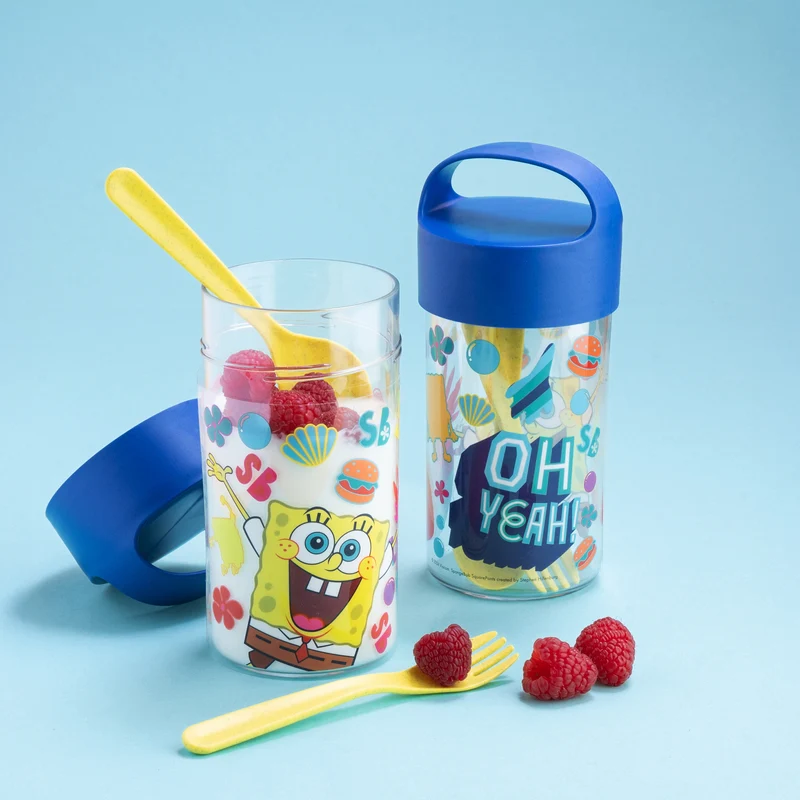 Snackpot / Trinkflasche + Besteck BUDDY SNACK 0,5 SPONGEBOB SQUAREPANTS