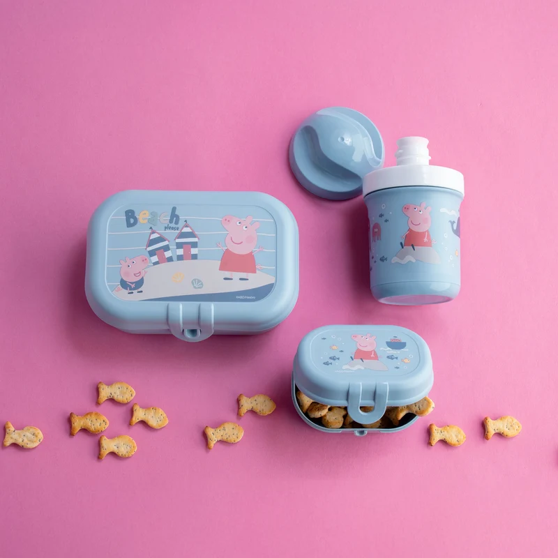 Lunchbox-Set + Trinkflasche PEPPA PIG WAVES TO GO 3- teiliges Set