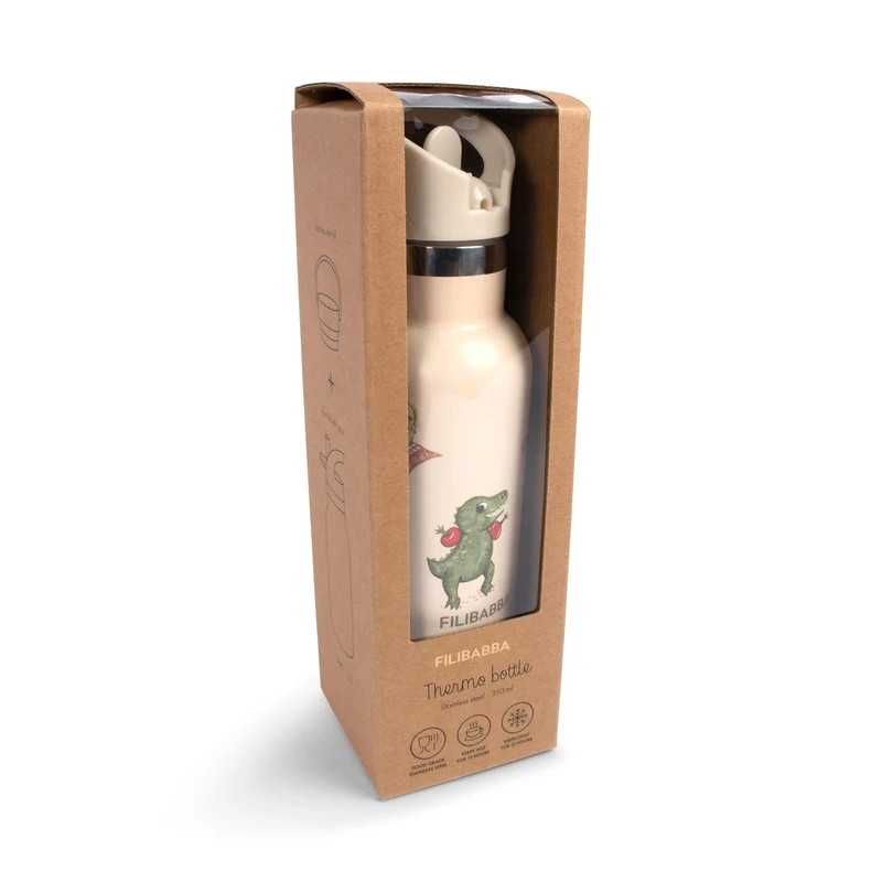 Trinkflasche aus rostfreiem Edelstahl - Dino Beach