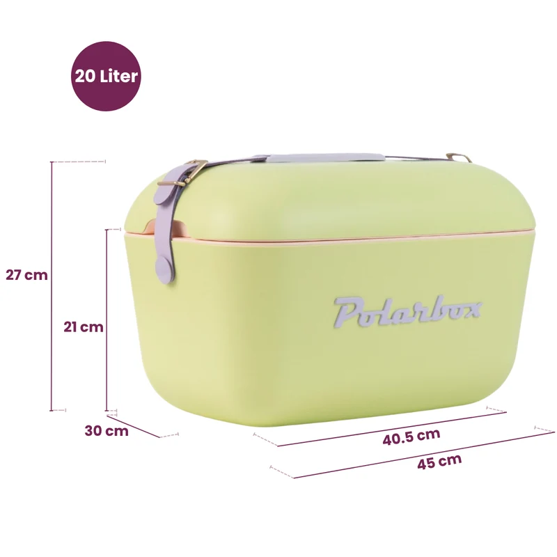 Polarbox Kühlbox mit Schultergurt - Lime Lilac - 20 Liter
