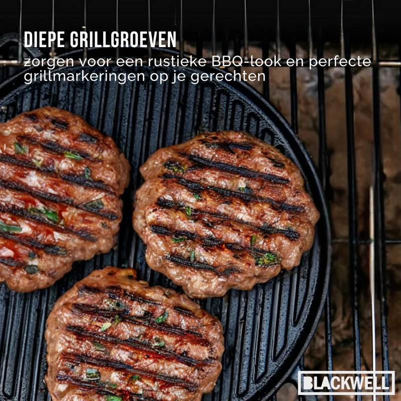 Blackwell Gusseisen Hamburgerpresse / Smash Burger Presse / Grillpresse / Fleischpresse - Gusseisen - ø 18 cm