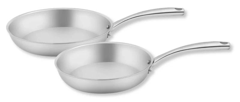 Sola Pfannenset Green Cooking Silver – Bratpfanne ø 24 und 28 cm – Ohne Antihaftbeschichtung