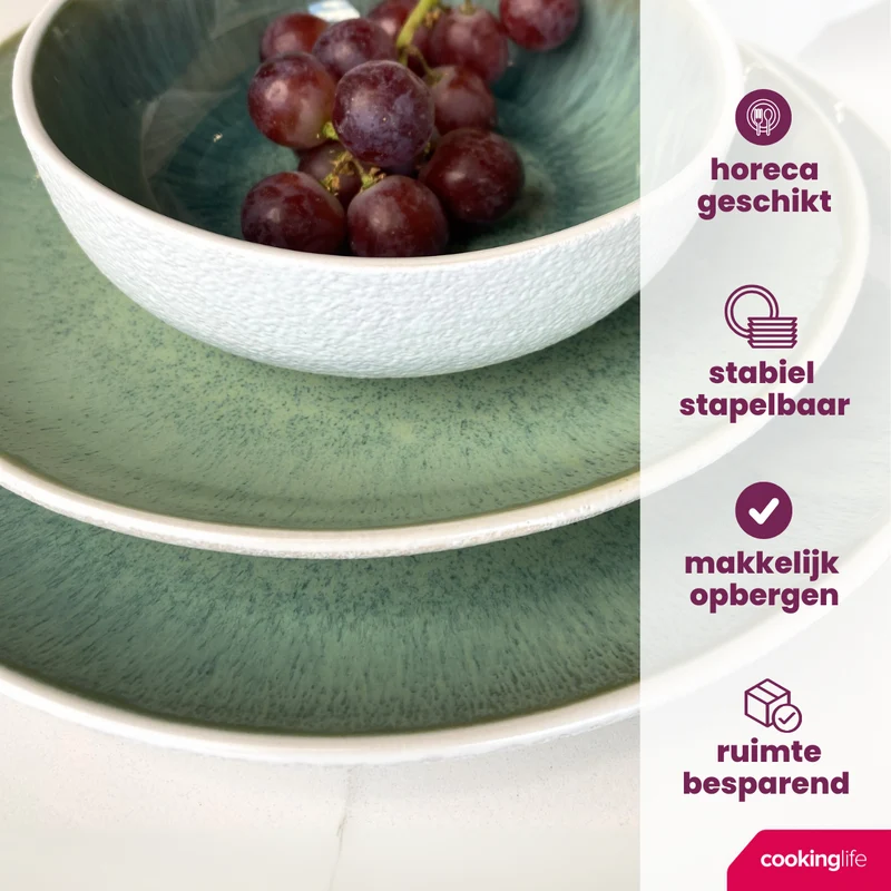 Cookinglife Frühstücksteller / Dessertteller Belize ø 21 cm - 6 Stück