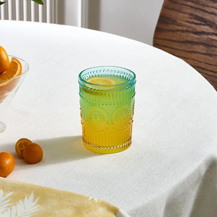 Karaca Sunflower Wasserglas 250 ml, Blau Gelb