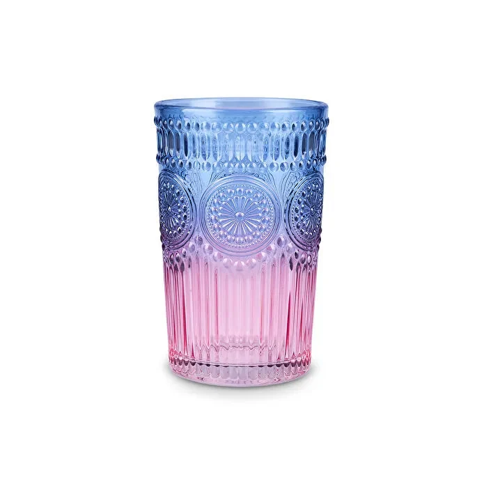 Karaca Sunflower Trinkglas 332 ml, Blau Rosa