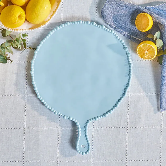 Karaca Perla Runde Käseplatte aus Melamin, 42 cm, Blau