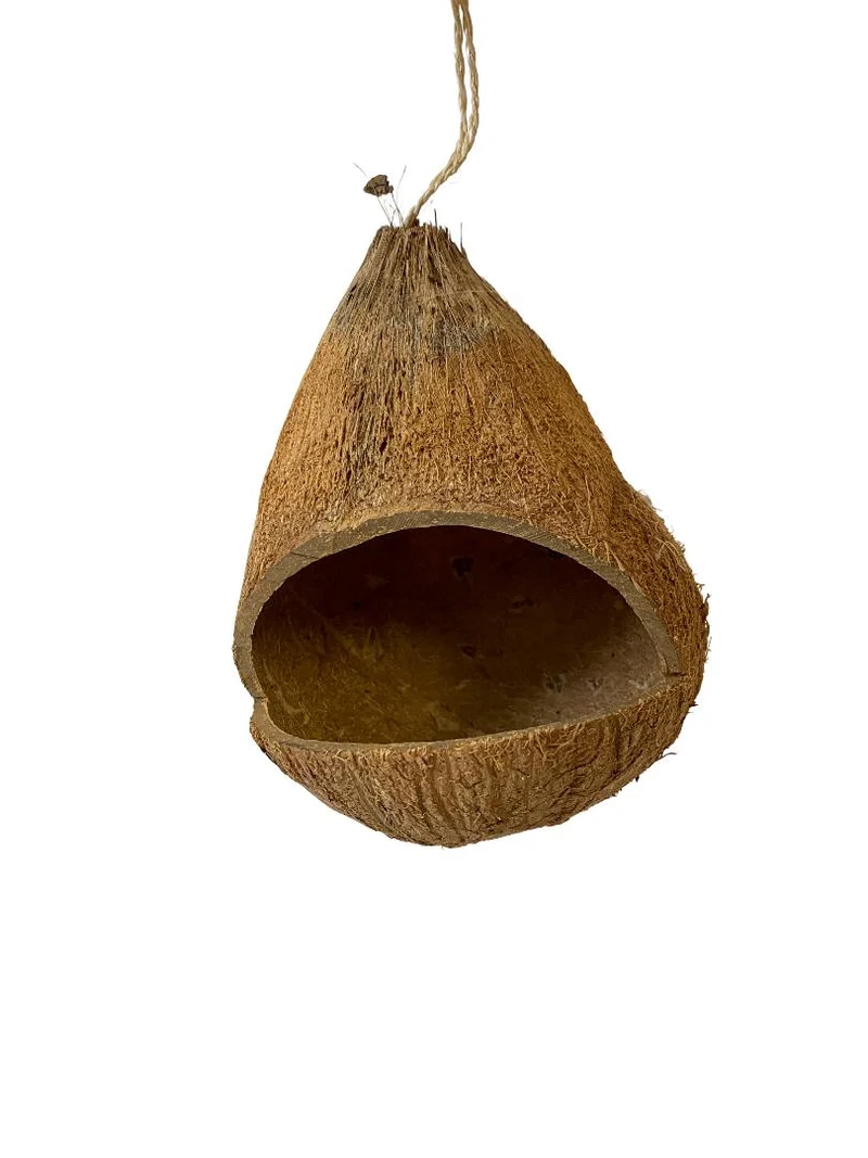 Kokosnoot vogelhuis D14 H18cm natural
